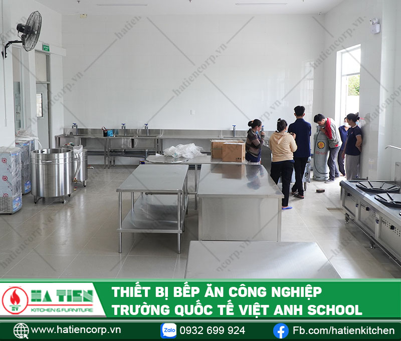 Thiết kế bếp công nghiệp Bình Dương - Bếp ăn trường Mầm non Quốc tế Việt Anh