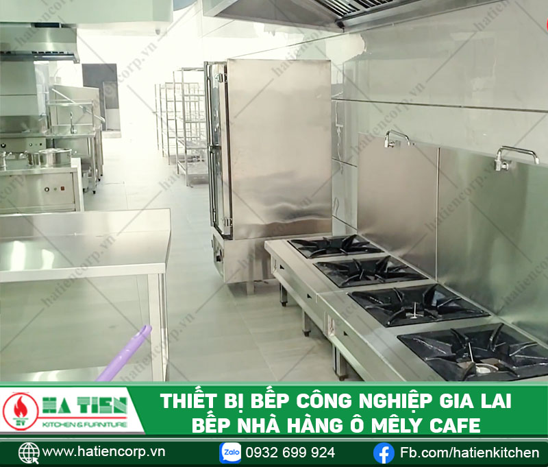 Thiết kế bếp công nghiệp Gia Lai - Bếp Nhà hàng cafe Omely