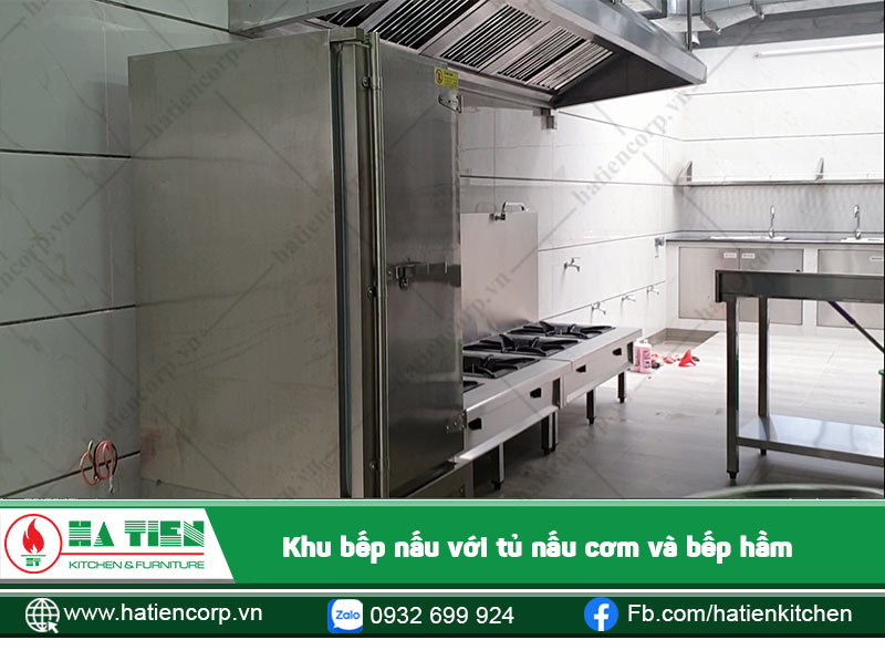 Tủ nấu cơm công nghiệp phục vụ nhu cầu người ăn lớn. Đảm bảo cơm thơm ngon, chất lượng
