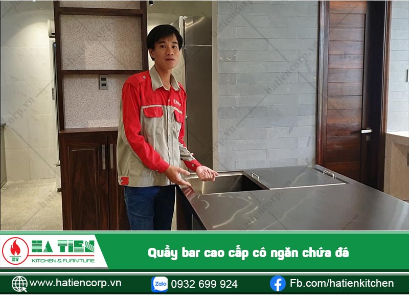 Tủ đá có cửa trượt, dễ dàng thao tác và sử dụng