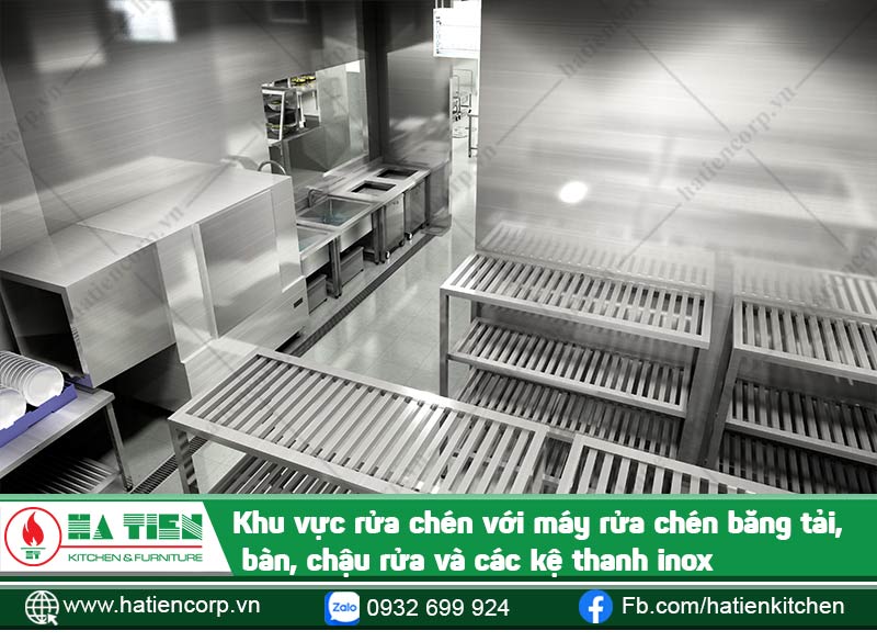 Bếp nhà máy Heineiken sử dụng máy rửa chén băng tải cao cấp