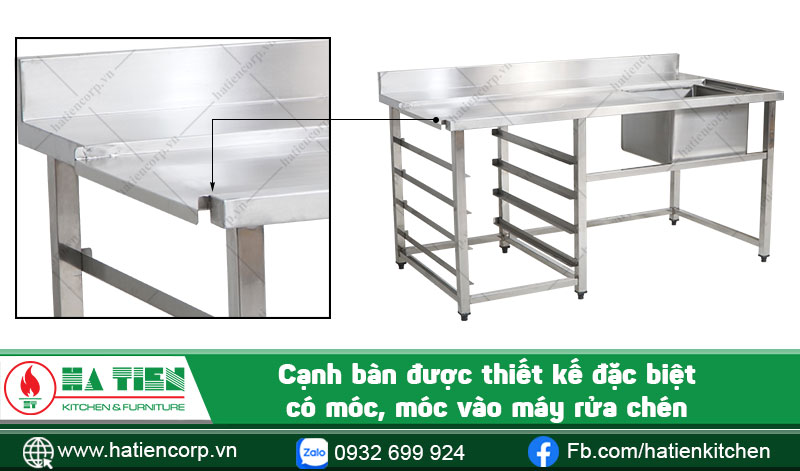 Cạnh bàn inox