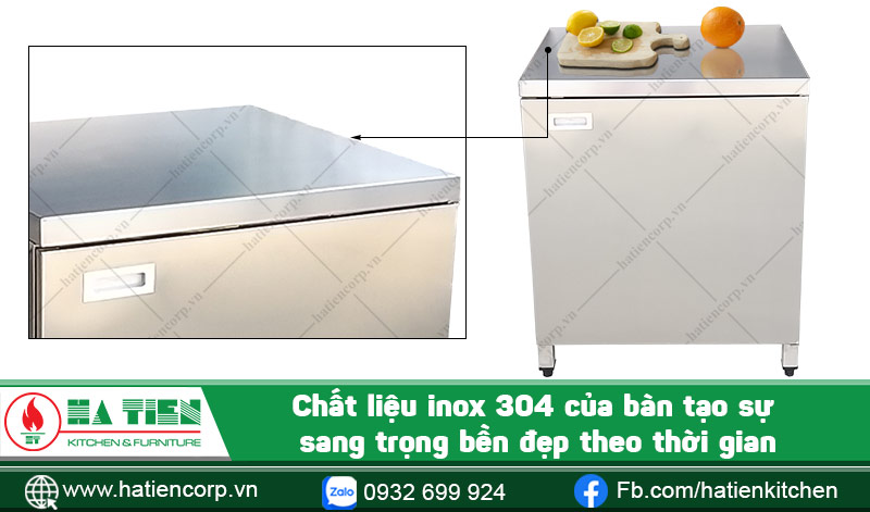 Cấu tạo mặt bàn inox