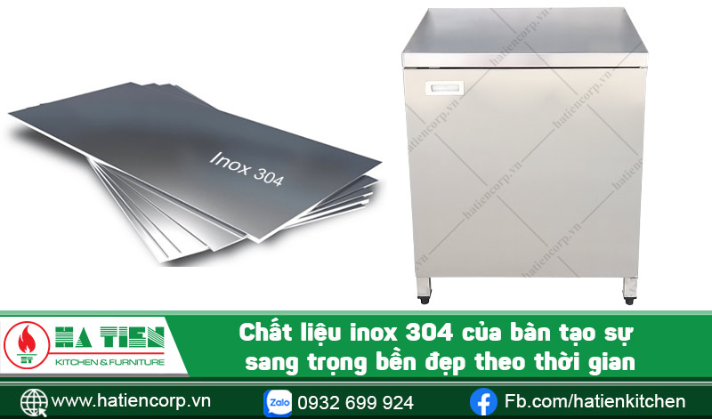 Chất liệu sản xuất nên bàn inox có cửa