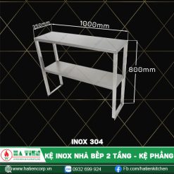 kệ inox nhà bếp dài 1000