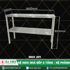kệ inox nhà bếp dài 1400, 201