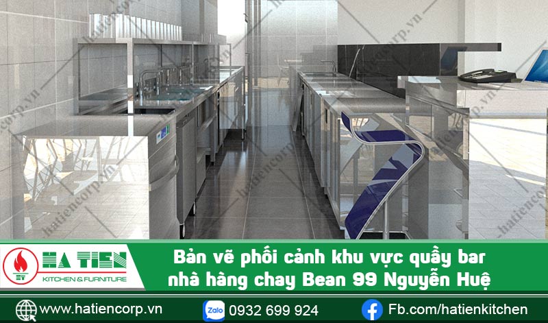 Quầy bar nhà hàng chay 99 Nguyễn Huệ