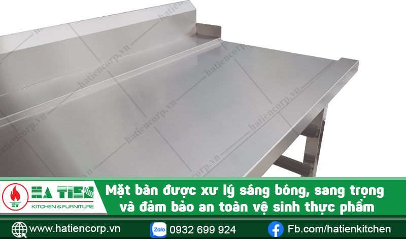 Mặt bàn inox để chén sạch