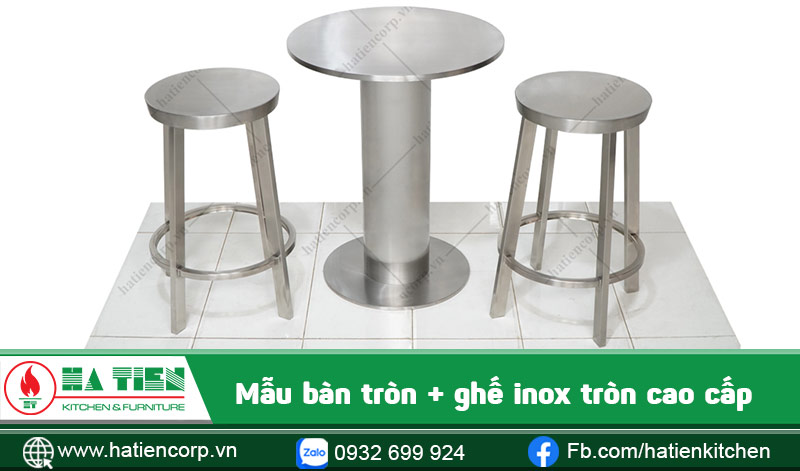 Mẫu bàn tròn có thể kết hợp với ghế tròn
