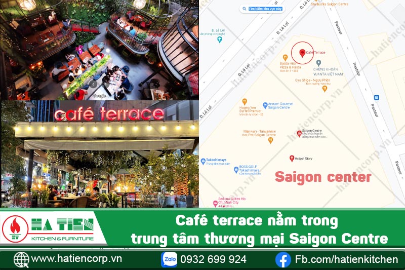 Cafe terrce nằm trong Saigon Center