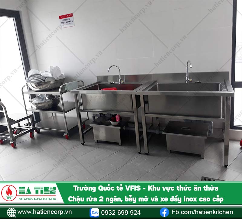 Khu để thức ăn thừa được đặt ở vị trí riêng biệt