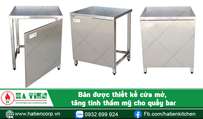 Thiết kế cửa mở tăng tính thẩm mỹ cho quầy bar