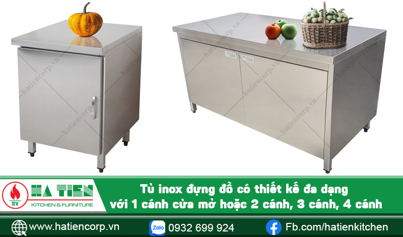 Mẫu tủ quầy bếp inox