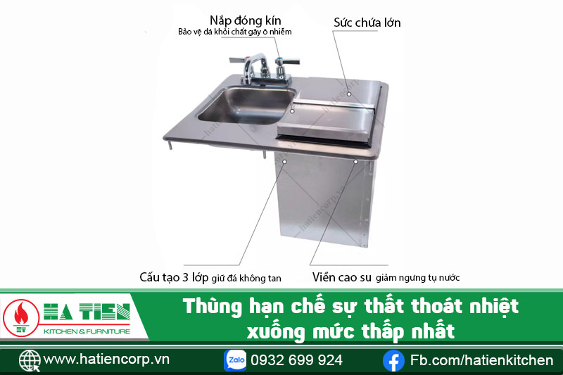 thùng đựng đá giữ nhiệt inox lâu tan