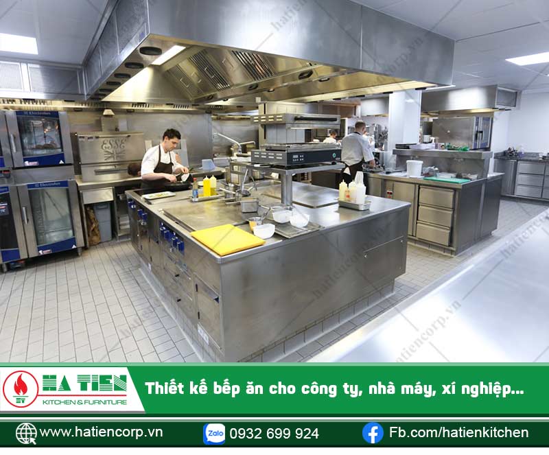Hà Tiên là đơn vị thiết kế, thi công bếp công nghiệp cho công ty, nhà máy, xí nghiệp...