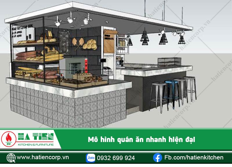 Bếp công nghiệp cho quầy ăn nhanh