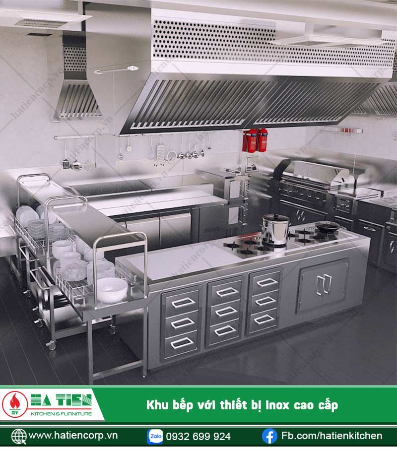 Thiết kế bếp công nghiệp cho nhà hàng