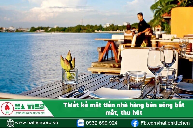 nhà hàng bên sông bắt mắt