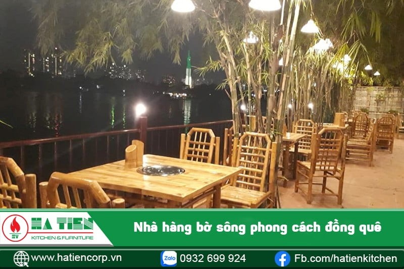 Nhà hàng bờ sông phong cách đồng quê