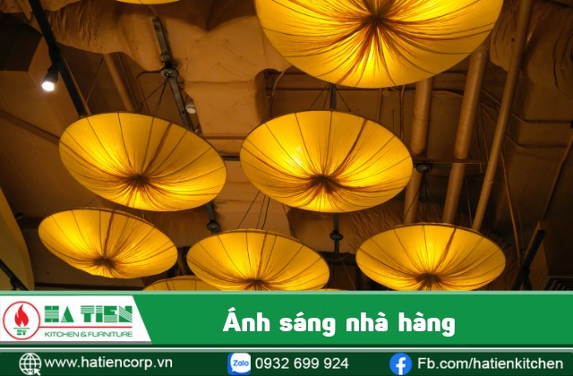 nhà hàng sushi nhật cần thiết kế ánh sáng phù hợp
