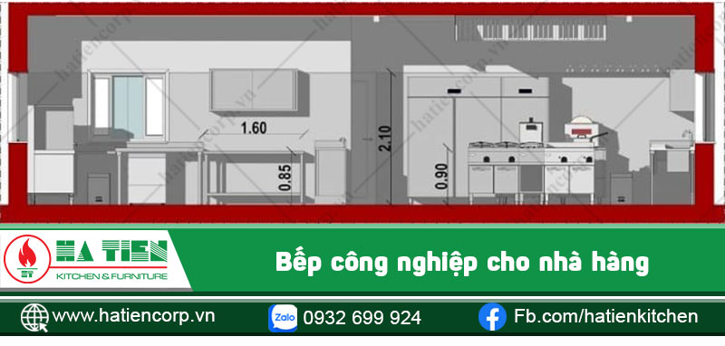 Kích thước tiêu chuẩn cho khu bếp