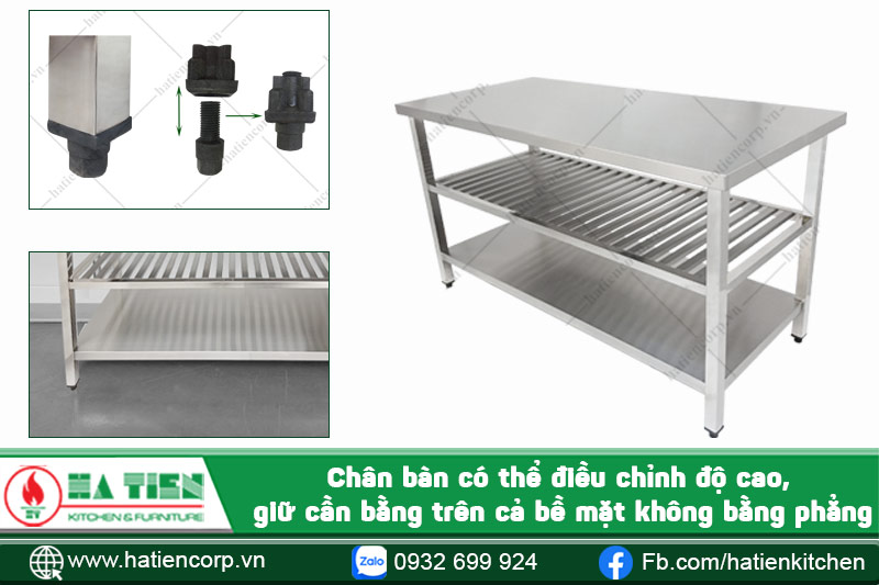 chân bàn chặt inox 304
