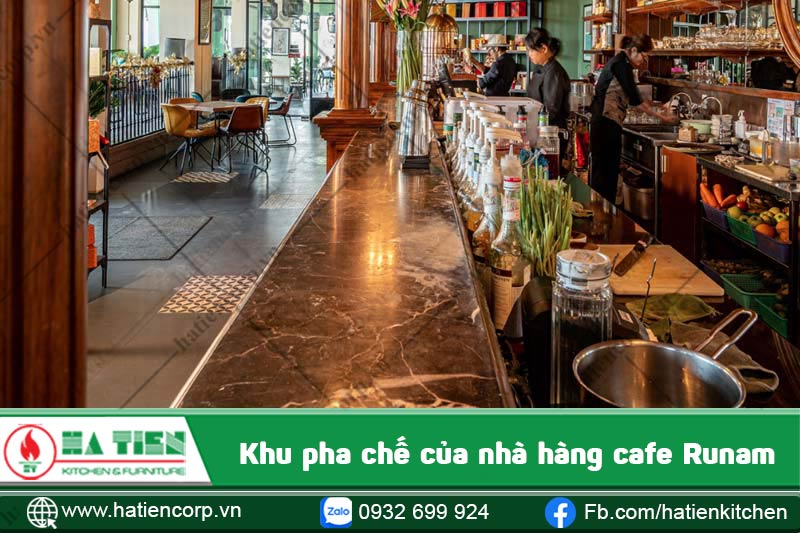 khu pha chế nhà hàng Runam