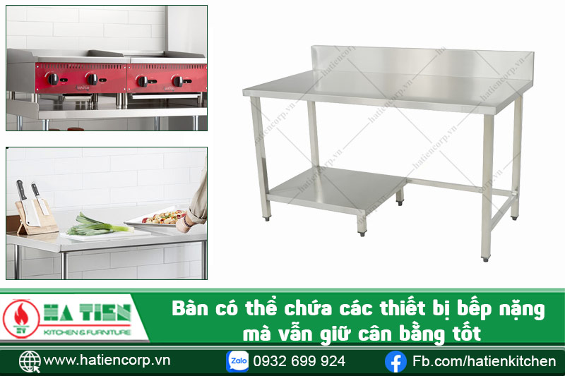 bàn inox để bếp gas có độ bền cao