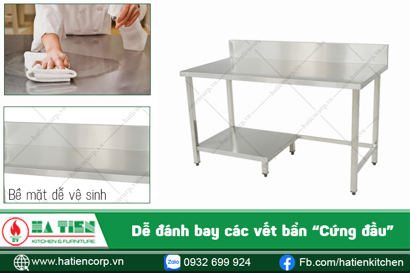 vệ sinh bàn inox để bếp gas đơn giản