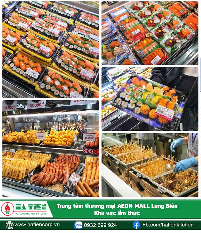 Khu vực này bao gồm các quầy hàng bán thực phẩm dưới hình thức tự chọn – tự phục vụ với các dãy bàn ghế sạch sẽ được kê gọn xung quanh. 