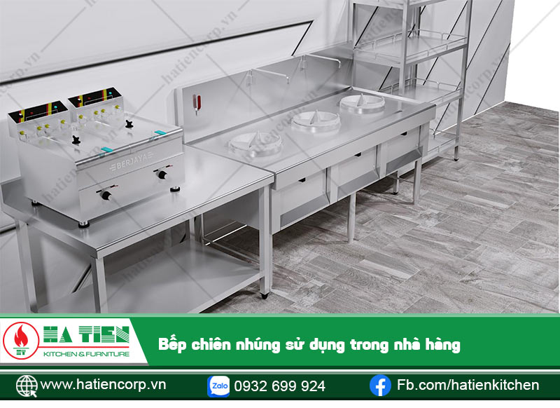 Bếp chiên nhúng được sử dụng rộng rãi trong nhà hàng, quán ăn...