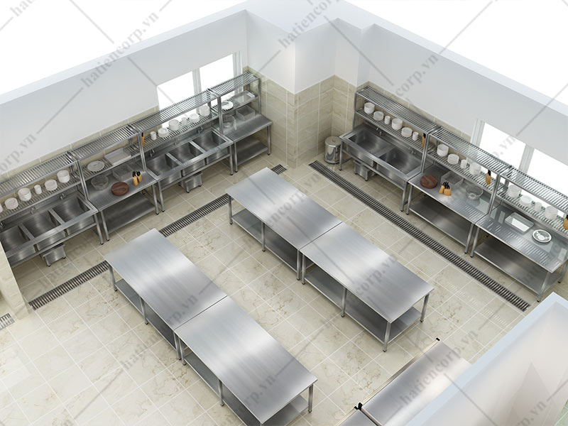 Bàn inox công nghiệp Hà Tiên