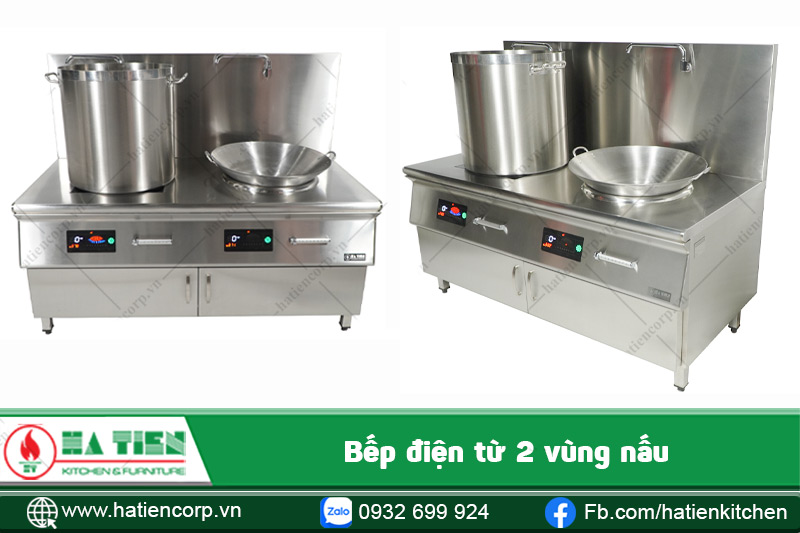 Bếp điện từ 2 vùng nấu
