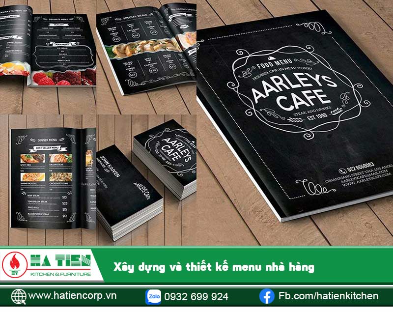 Thiết kế menu hấp dẫn, thi hút thực khác