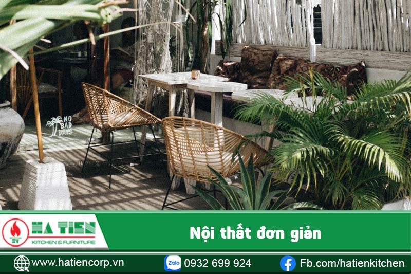 Nội thất quán đơn giản