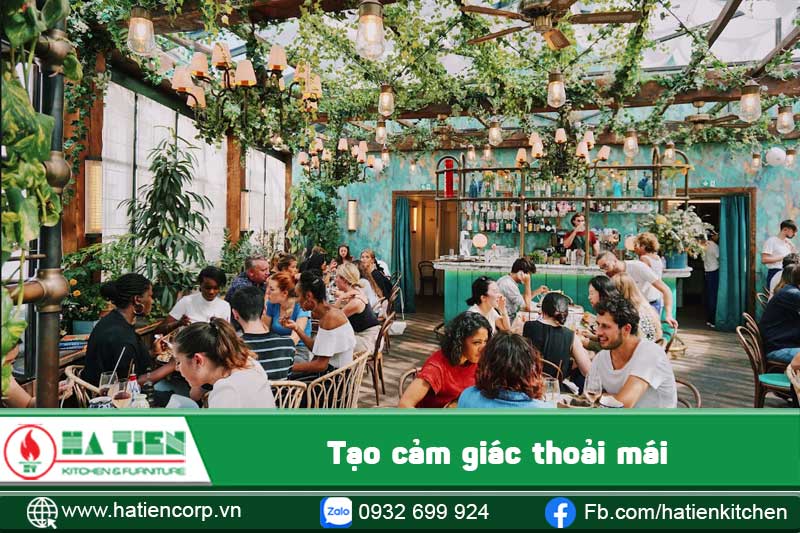 thiết kế quán tạo sự thoải mái