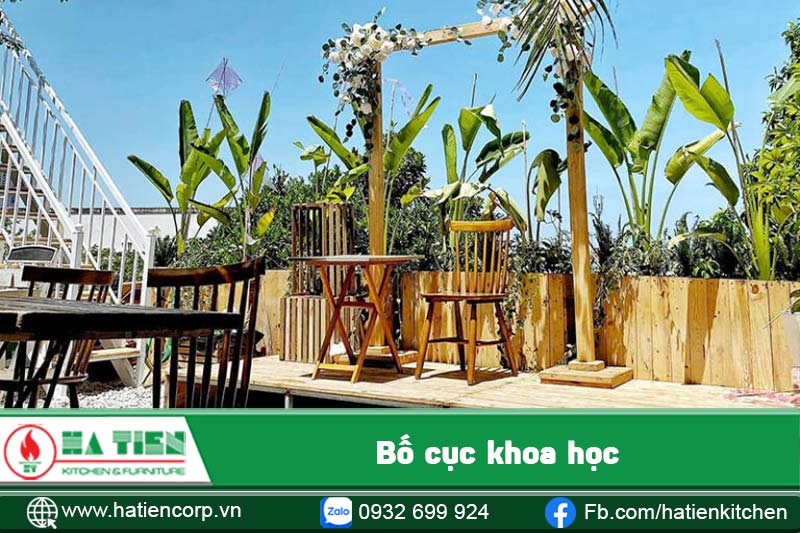 bố cục cafe sân vườn
