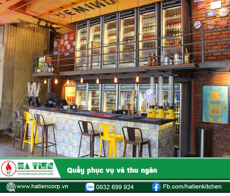 Quầy bar - pha chế quán cafe nhượng quyền