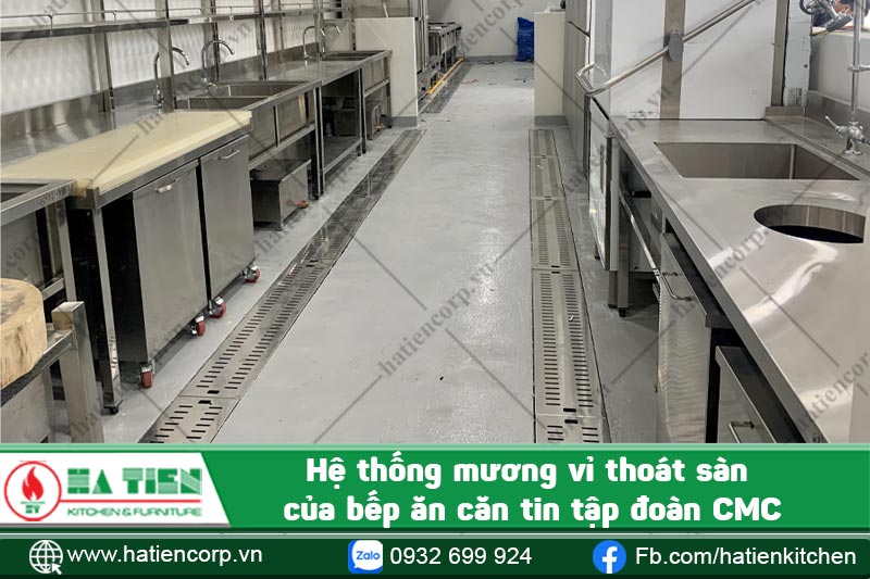 hệ thống mương thoát nước của bếp CMC