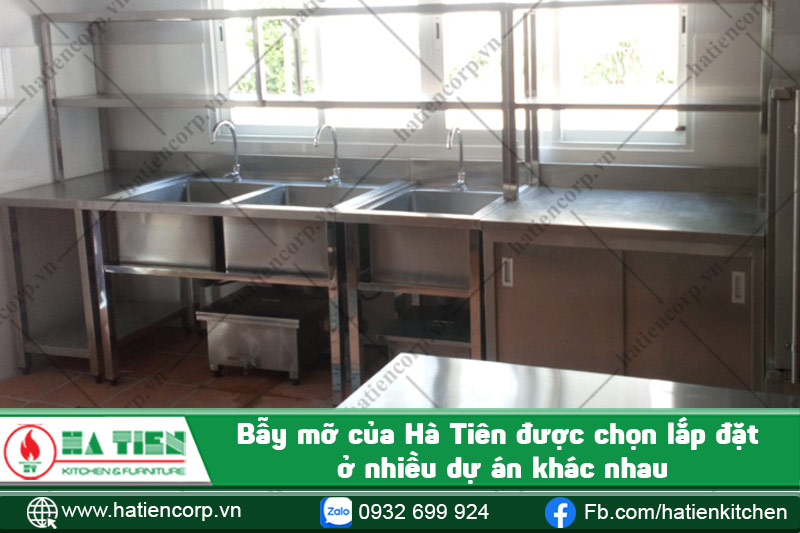 bẫy mỡ của Hà Tiên được lắp đặt ở nhiều công trình