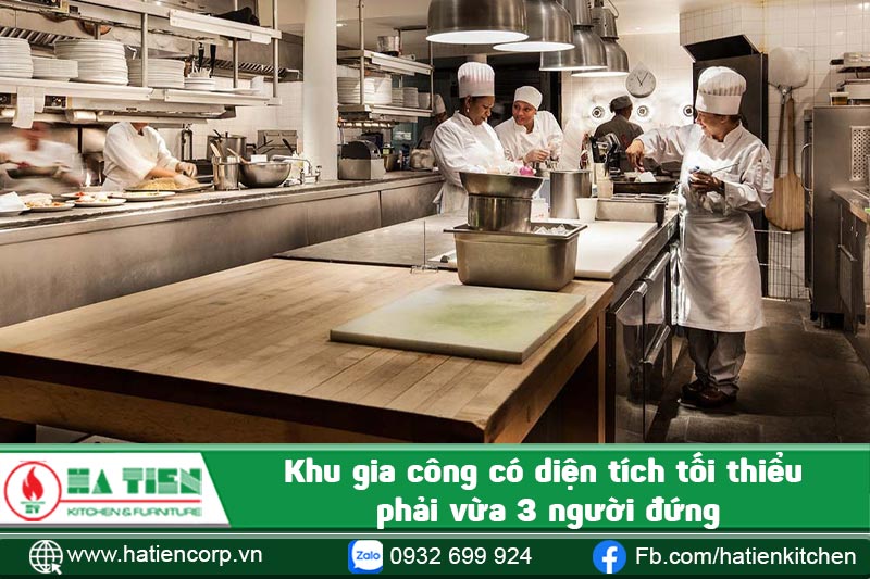 Khu gia công có diện tích tối thiểu phải vừa 3 người đứng