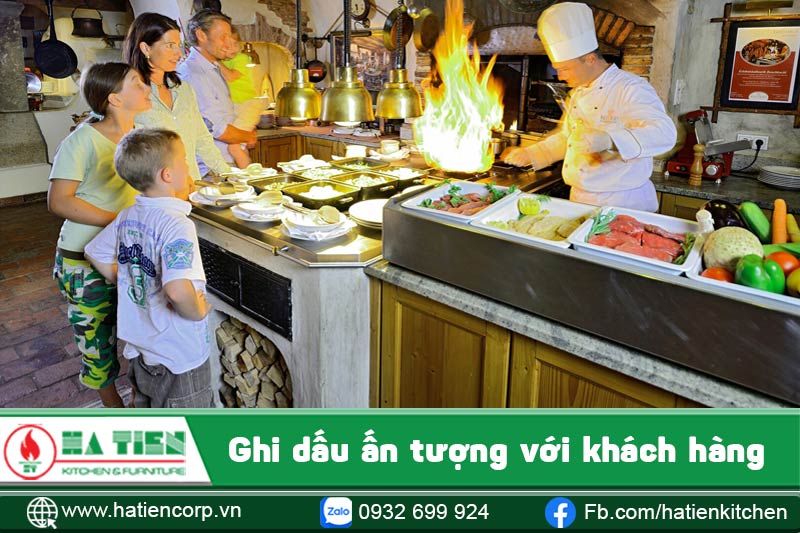 bếp mở nhà hàng 7