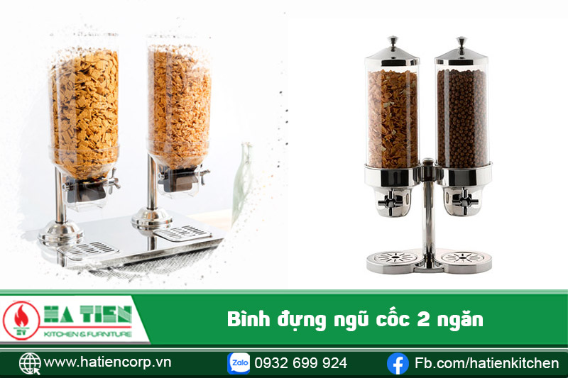 bình đựng ngũ cốc 2 ngăn