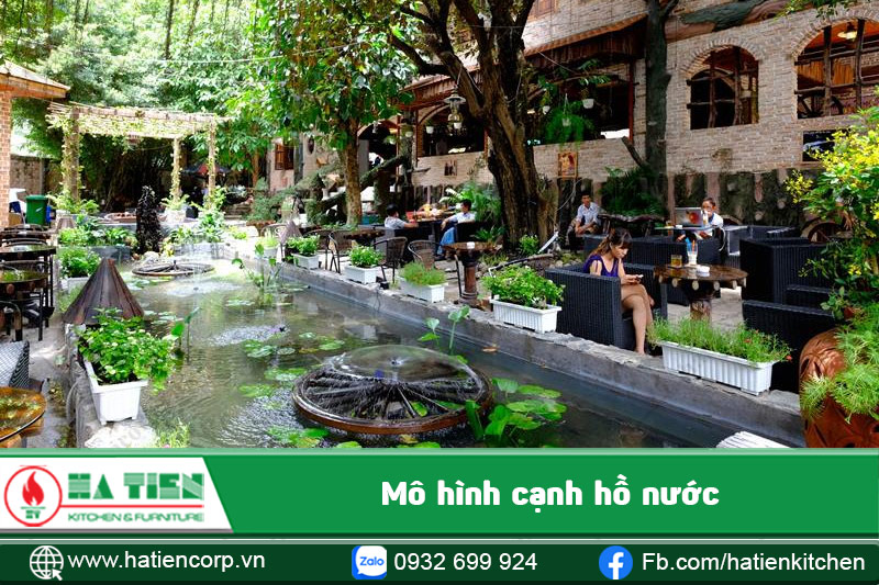 Mở quán cafe sân vườn nhỏ với hồ nước