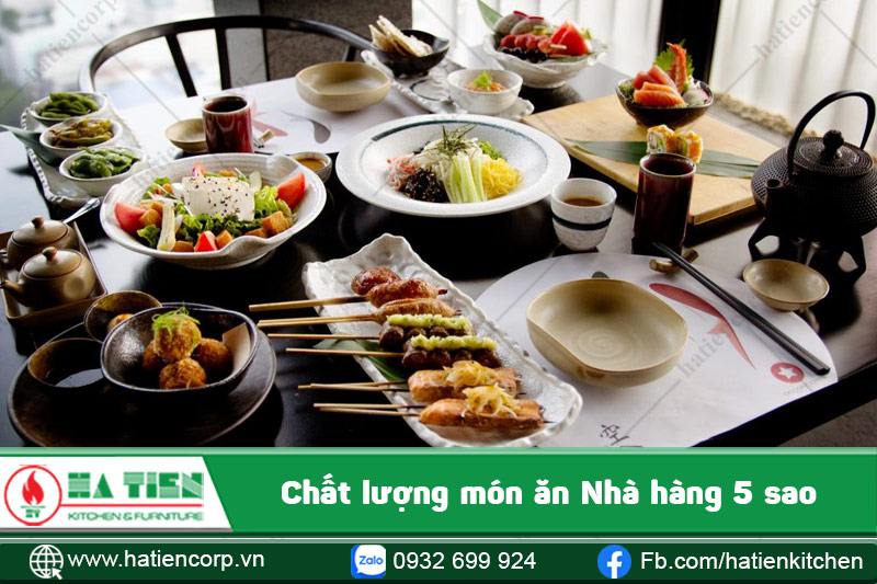 Thực đơn đa dạng của các nhà hàng 5 sao