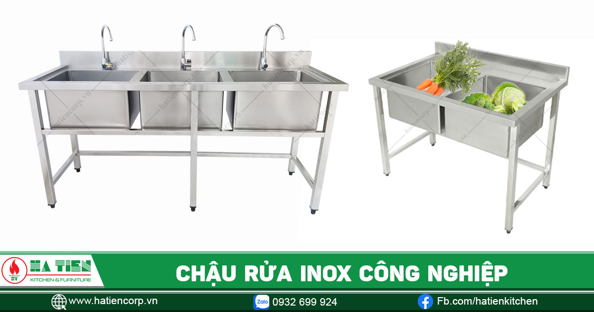 Chậu Rửa Inox Công Nghiệp | Bếp Công Nghiệp | Hà Tiên Corp