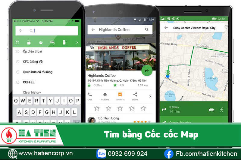 Tìm Quán Cà phê gần đây bằng cốc cốc maps
