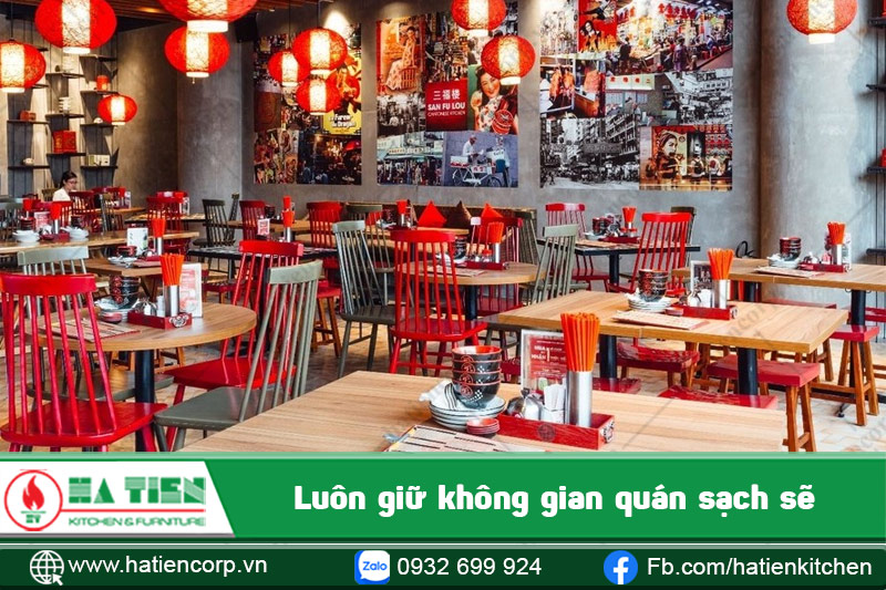 Luôn giữ không gian quán sạch sẽ