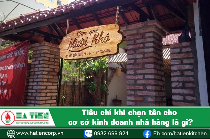 Tiêu chí khi chọn tên cho cơ sở kinh doanh nhà hàng là gì?