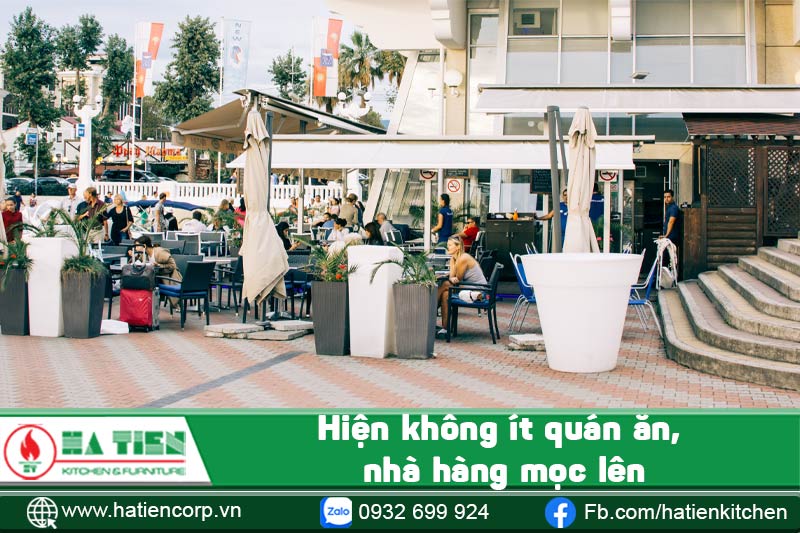 Hiện không ít quán ăn, nhà hàng mọc lên
